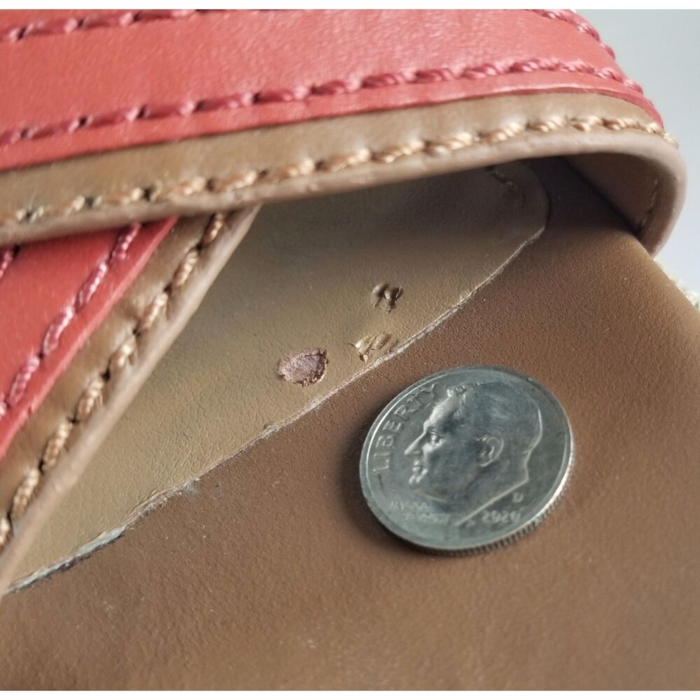 COACH Florentine Espadrille Wedge Sandals Sz 6 Red Tan Snake Print Platform - Picture 12 of 12